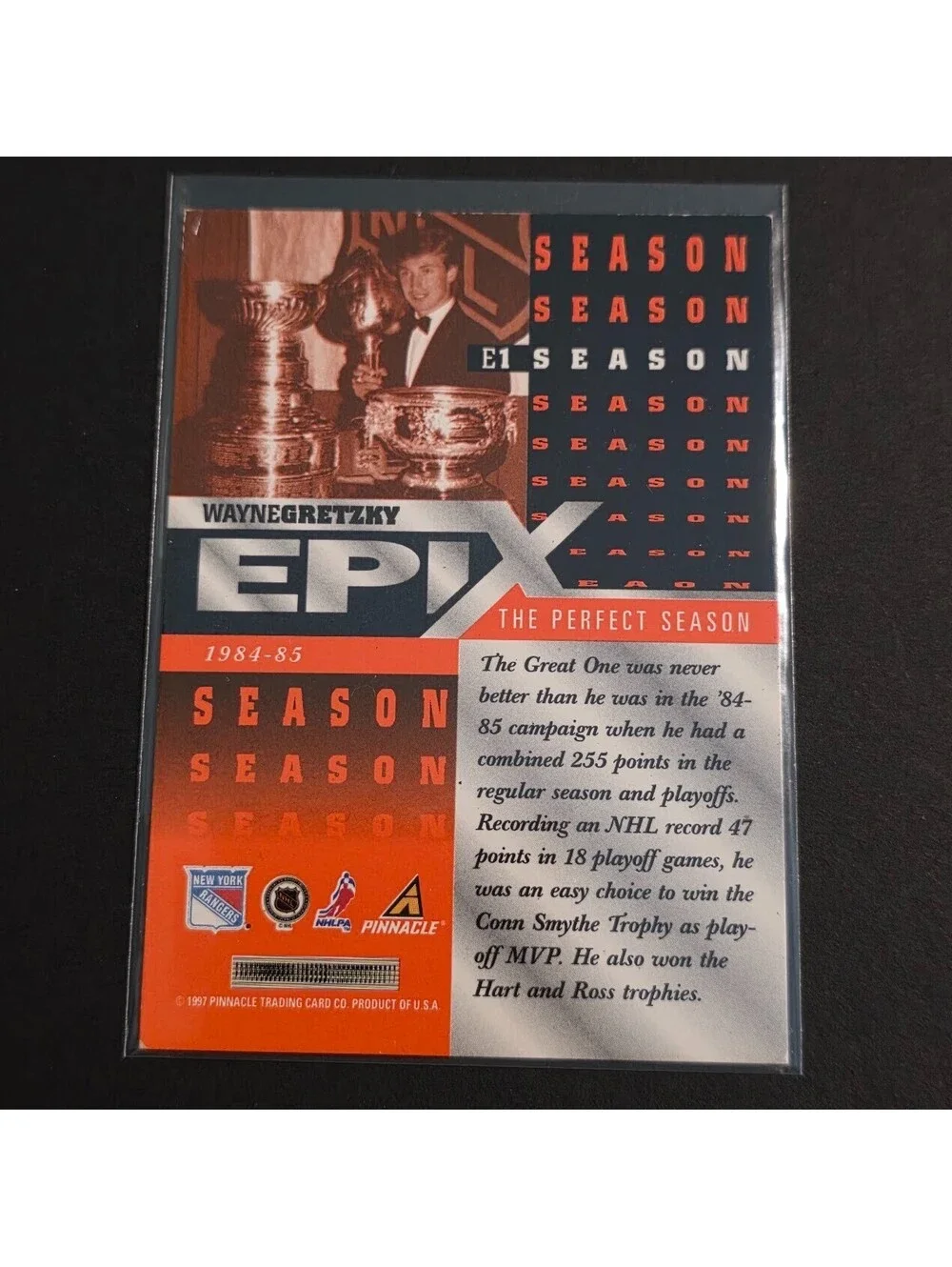 1997-98 Pinnacle - Epix Wayne Gretzky #E1 Orange Season